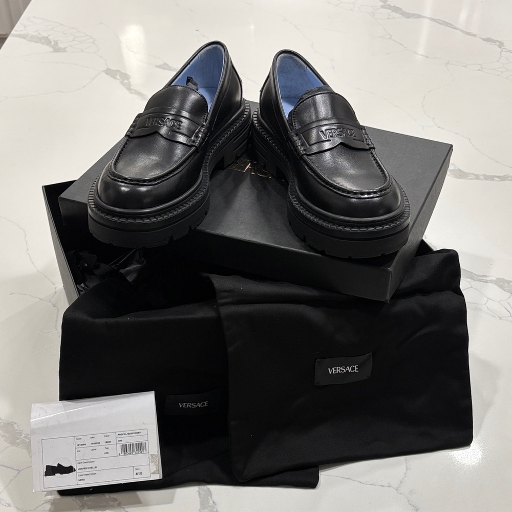 Versace Black Loafer Vitello full inclusion New